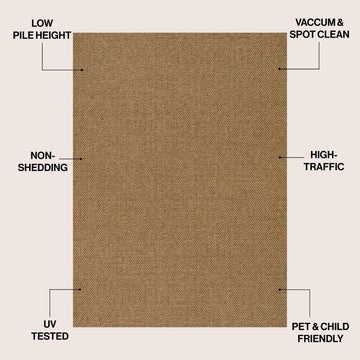 Solana Easy Jute Rustic Solid Color Area Rug